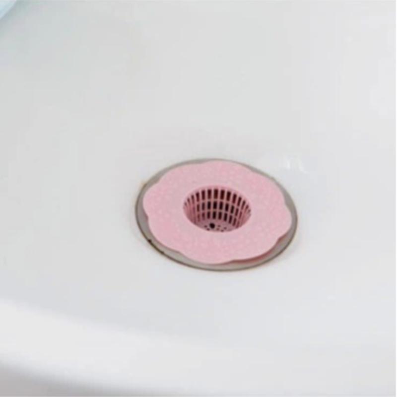 Flower Design Sink Drain Filter, 1 Count Anti-clogging Sink Drain Hair Catcher, Household Drain Cover for Kitchen Bathroom Balcony Toilet