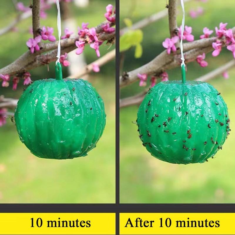 Fruit Fly Trap Ball, Fruit Tree Fly Trap, PVC Fruit Fly Ball, Insect Trap Ball, Garden Insect Control Tool for Home Garden