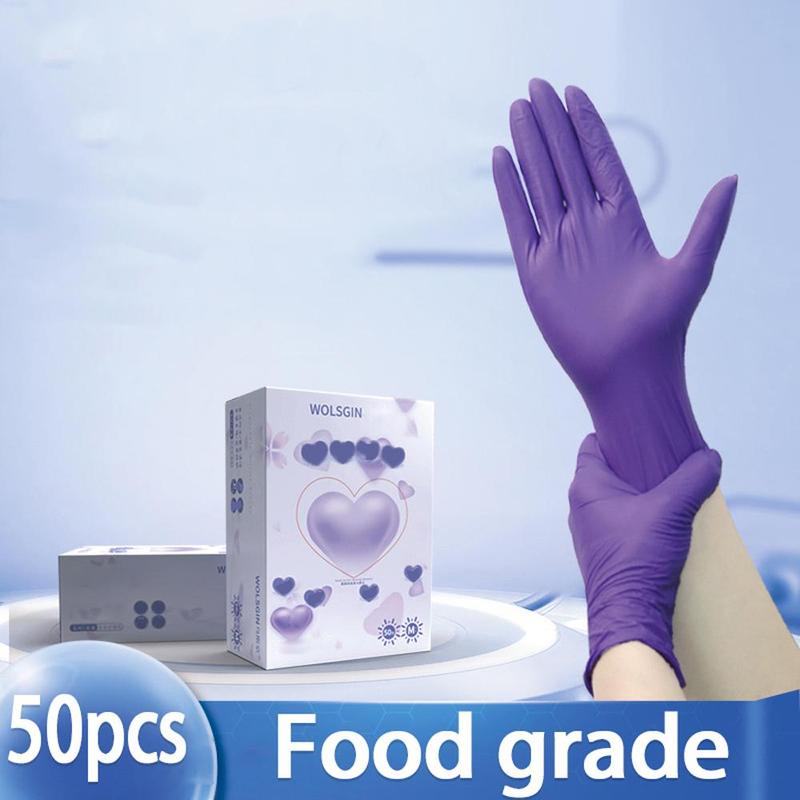 Disposable Nitrile Gloves, 50 100pcs Disposable Cleaning Gloves, Household Kitchen Cleaning Gloves, Home Care Supplies