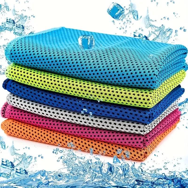 Quick-drying Sports Towel with Storage Box,  Random Color Cooling Ice Blanket, Sports Towel for Outdoor Fitness and Camping