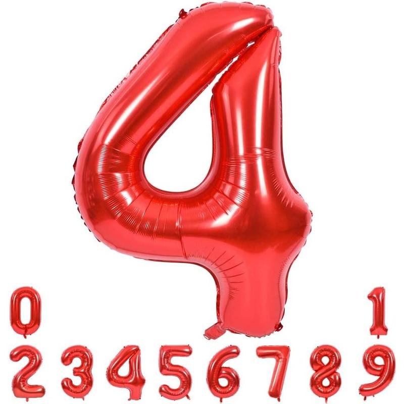 40 Inch Red Large Numbers Balloons 0-9, Number 3 Digit 3 Balloons,  Big Number Balloons for Birthday Party Anniversary Supplies Decorations balloon bouquet