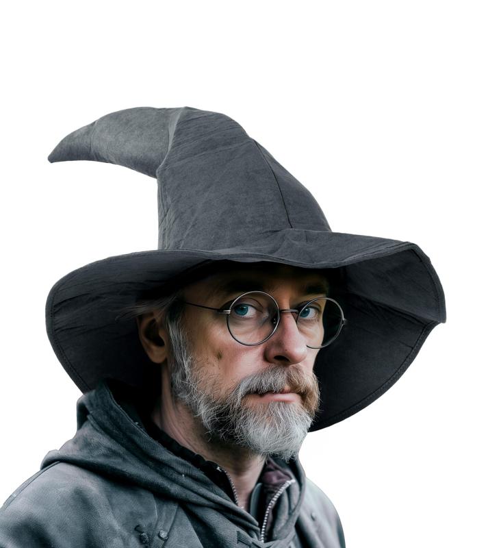 Wizard Hat for Adult, Halloween Sorcerer Costume Accessory