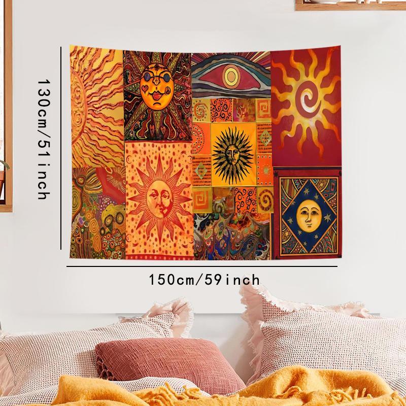 Bohemian Style Tapestry, Aesthetic Wall Hanging Tapestry, Wall Hanging Decor for Home Bedroom Office Dormitory, Home Decor Accessories