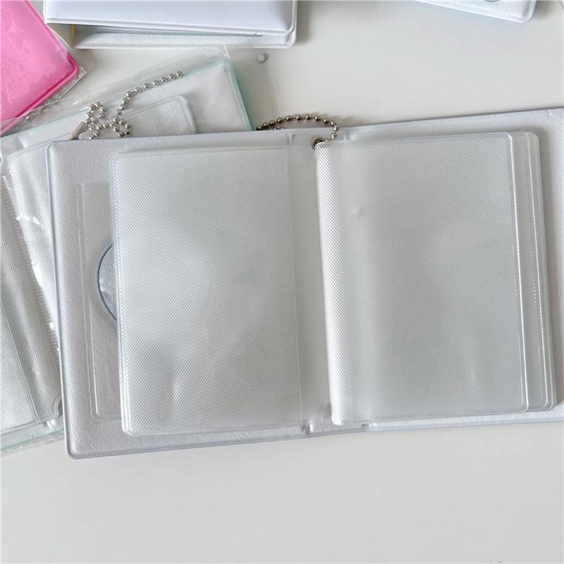 3 Inch Mini Photo Album Set of 2,  Small Kpop Photocard Binder Album, Kpop Photocard Holder Book, Photocard ID Holder with 5 Sheets Kpop Korean Stickers(32 Pockets)