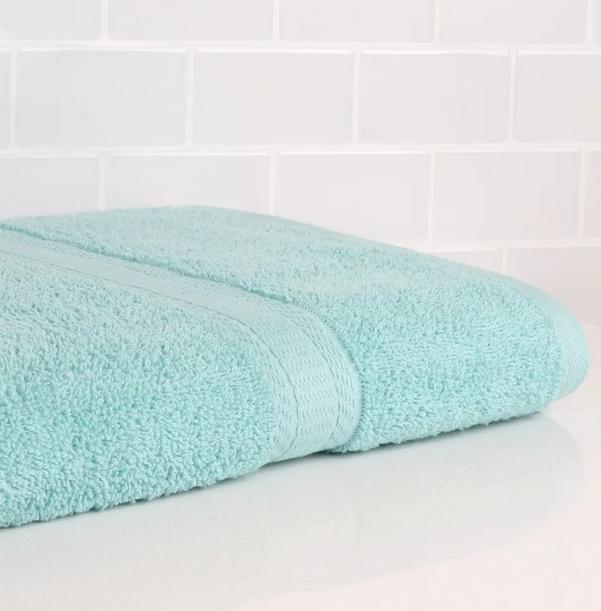 stays Solid Bath Towel, Clearly Aqua bathroom towels