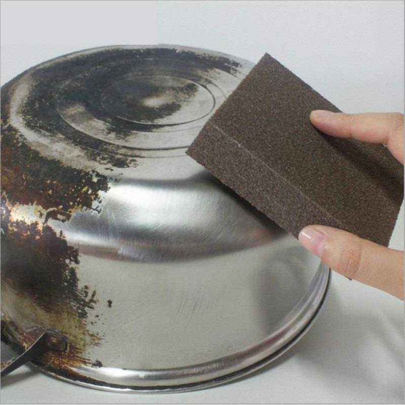 Home Accessories Cleaning Emery Sponge, Rust and Dirt Eraser Sponge Brush Block, Household Cleaning Products for Kitchen Pot Dish Stove, Cleaning Supplies