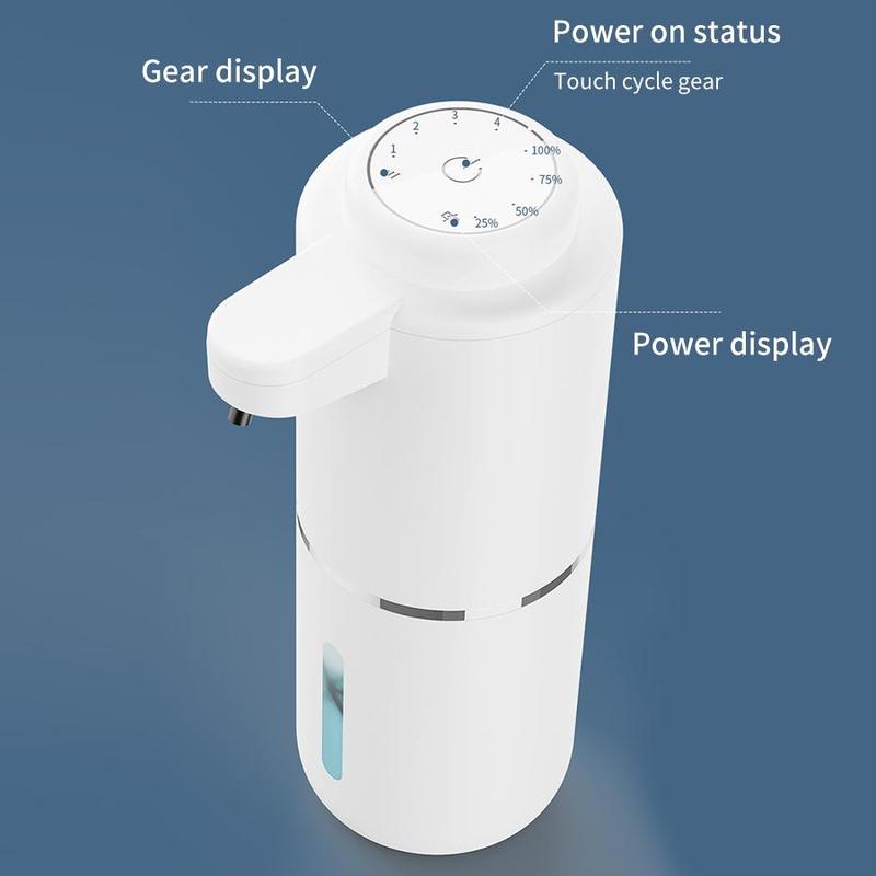 Automatic Soap Dispenser, USB Rechargeable Touchless Foaming Soap Dispenser, Electric Wall Mounted 4-speed Adjustable Foam Soap Dispenser