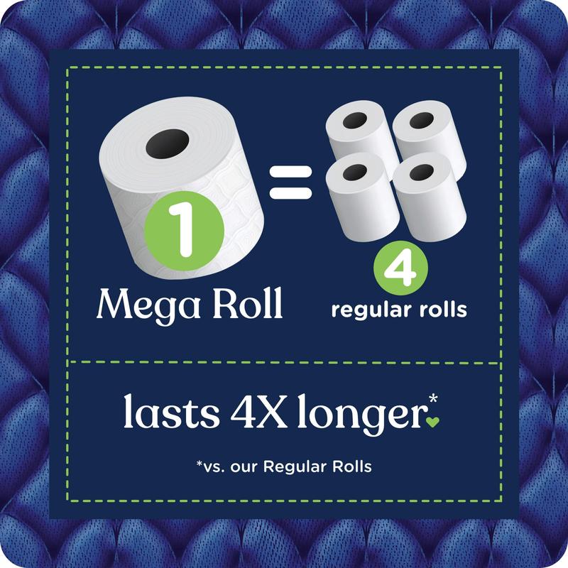 Quilted Northern Ultra Soft & Strong 2-Ply Toilet Paper, 12 Mega Rolls - Pack of 12 - Wipes