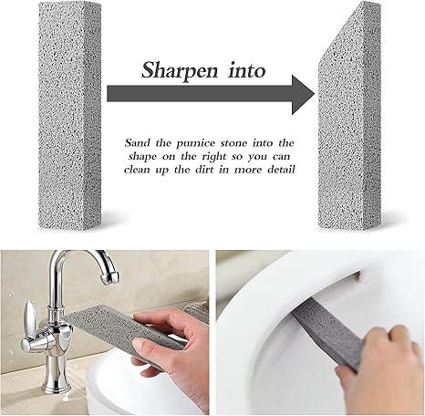 12Pack Pumice Stone for Toilet Cleaning Bowl Stick,Powerfully Cleans Hard Water Rings, Calcium Buildup & Stains, Suitable for Cleaning Toilet, Bathtubs, Kitchen Sink, Grill Brush