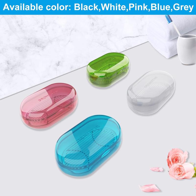 Clear-Blue Soap Holder, Travel Soap Container, Portable Soap Dish with Lid, Leakproof Soap Box for Bar Soap, Soap Bar Holder, Soap Case for Camping, Outdoor, Bathroom, Hiking Traveling