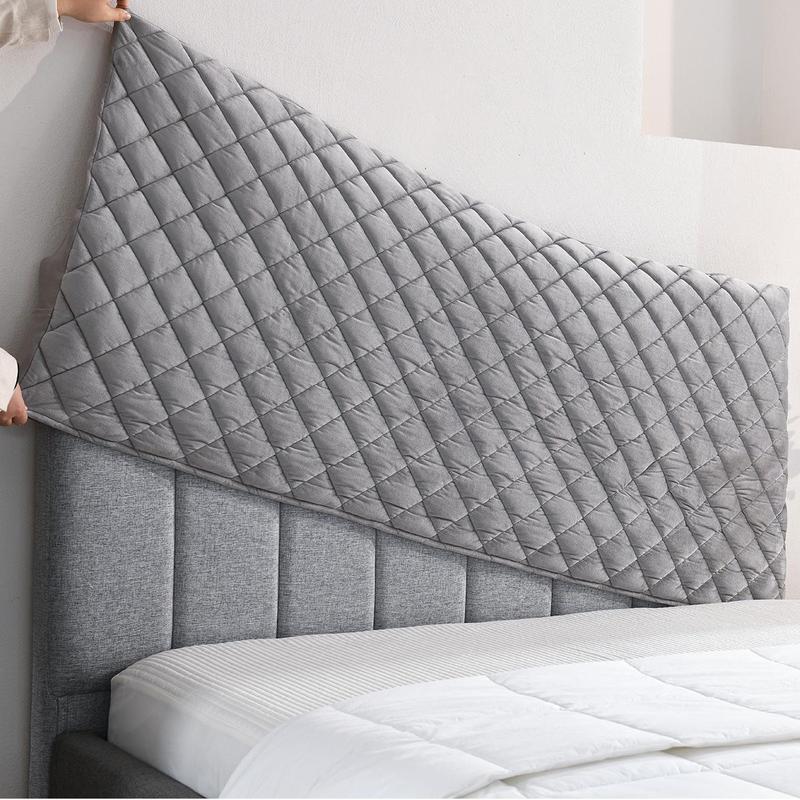 Solid Color Quilted Headboard Cover, 1 Count Soft Bed Back Dust Protector Cover, Comfortable Bed Head Cover for Home Bedroom Hotel Dormitory