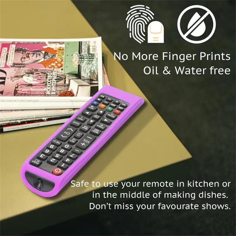 Waterproof Silicone Remote Control Case, 1 Count Shockproof Bumper Cover with Enhanced Grip, Dustproof Remote Control Cover for Home Office Dormitory Living Room