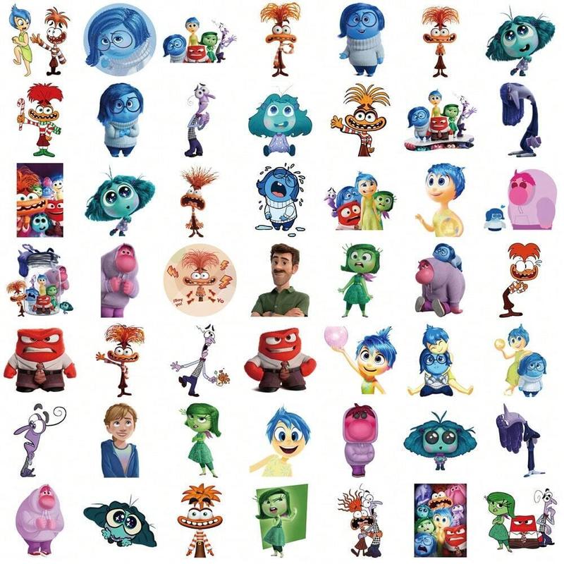 Cartoon Character Pattern Sticker (50pcs set), Waterproof Self Adhesive DIY Decals, Decorative Sticker for Gift Greeting Card Water Bottle