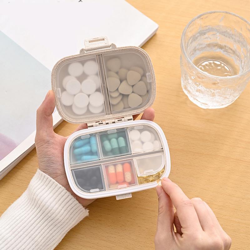 8-grid Pill Organizer, 1 5 Counts Portable Dustproof Pill Storage Box, Moisture-proof Pill Organizer for Home Office Travel