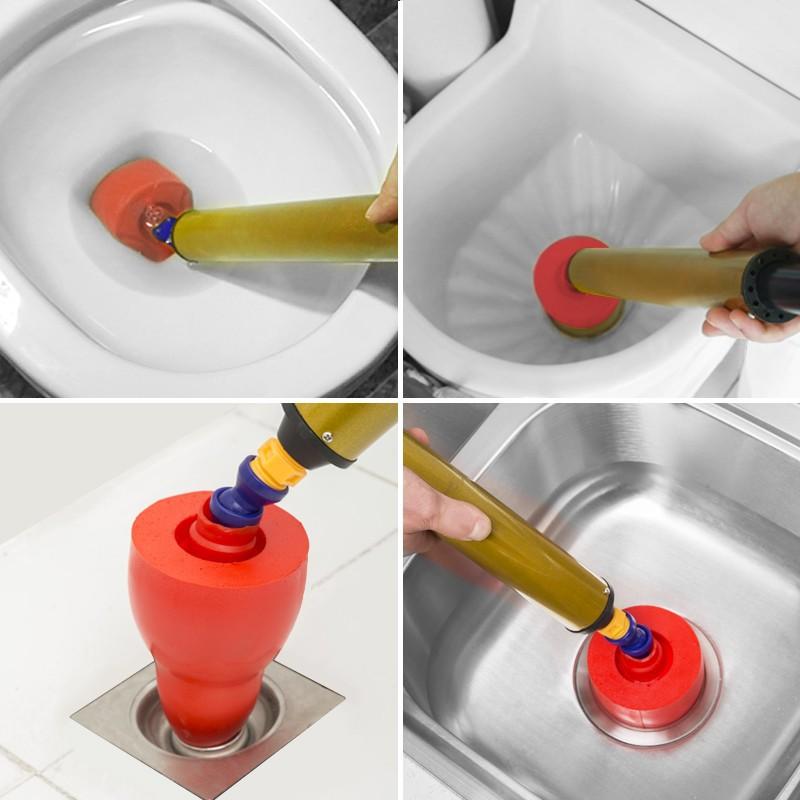 1 set Manual Toilet Cleaning Tool, Multifunctional Efficient Toilet Pipe Dredge Cleaning Tool, Bathroom