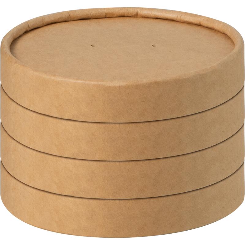 8oz Kraft Compostable Paper Food Cup with Vented Lid