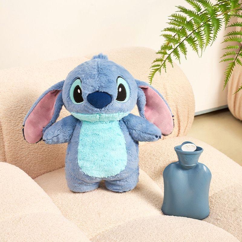 Cuddly plush fill with warm water for period。Anime S-t-i-t-c Plush with a Bottle for hot Water Filling