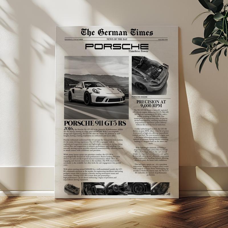 Porsche 911 GT3 RS Poster | Car Poster | Super Car | Home Decor | Wall Decor