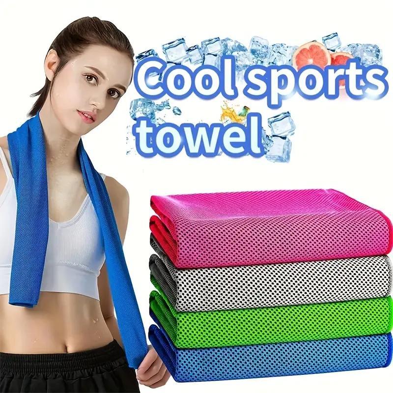 Quick-drying Sports Towel with Storage Box,  Random Color Cooling Ice Blanket, Sports Towel for Outdoor Fitness and Camping