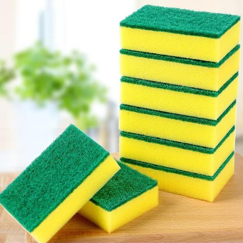 Kitchen Cleaning Sponge, 8 Counts 24pcs Double Sided Dishwashing Sponge, Household Cleaning Tool for Kitchen & Bathroom