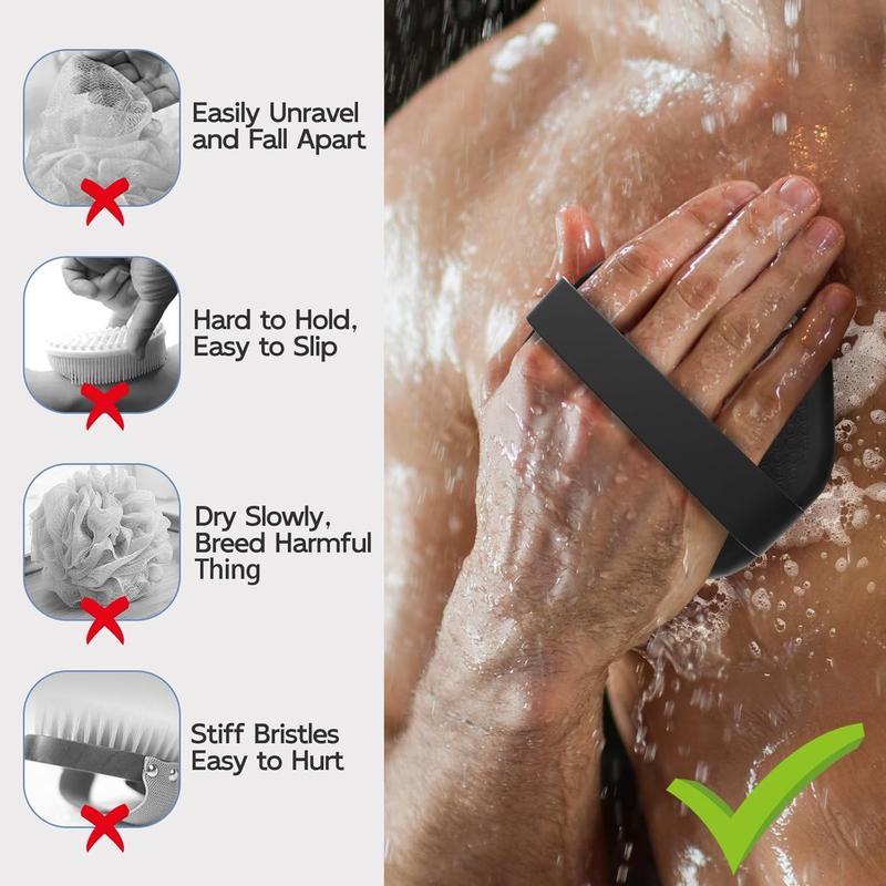 Silicone Body Scrubber for Effective Showering Exfoliation and Gentle Massage