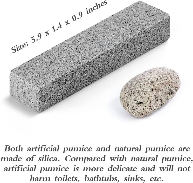 Lenicany 6Pack Pumice Stone for Toilet Cleaning Bowl Stick,Powerfully Cleans Hard Water Rings, Calcium Buildup & Stains, Suitable for Cleaning Toilet, Bathtubs, Kitchen Sink, Grill