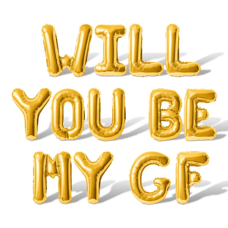 Letter Balloons - WILL YOU BE MY GF 16