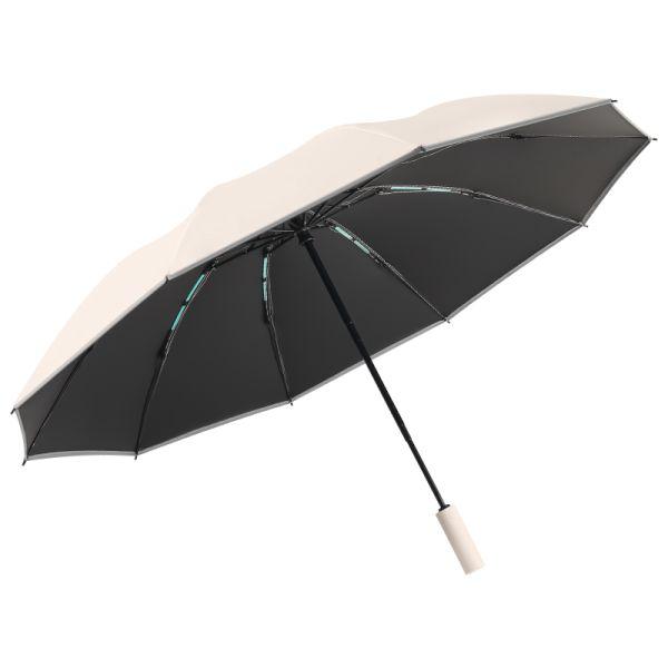 Large Inverted Automatic Travel Umbrella,  Reverse Folding Umbrella Portable Windproof Compact Umbrella with Reflective Stripe for Rain & Sun