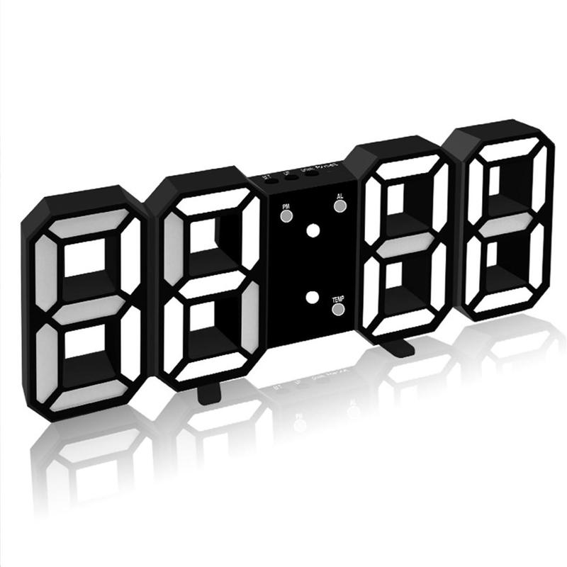 Desktop Digital Clock, 1 Count 3D Luminous Digital Wall Clock, Silent Alarm Clock, Creative Desktop Alarm Clock, Student Electronic Alarm Clock