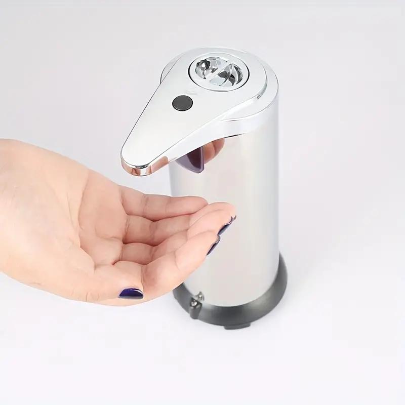 1pc 250ml Automatic Infrared Sensor Stainless Steel Soap Dispenser Machine - Touchless Hand Sanitizer for Bathroom, Kitchen, and Office