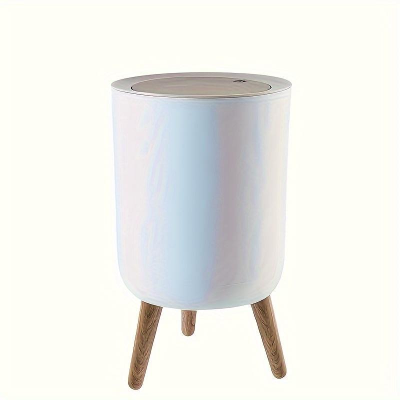 Creative Trash Can with Lid, 1 Count Snap Button Trash Can, Household Waste Bin for Home Living Room & Bedroom & Kitchen