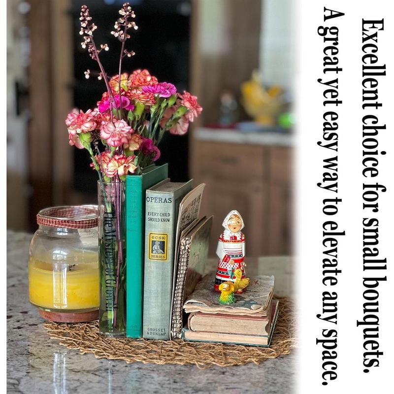 Clear Book Flowers Vase - Cute Bookshelf Decor; Unique Vase for Book Lovers, Artistic and Cultural Flavor Acrylic Vases for Home Office Decor, A Book