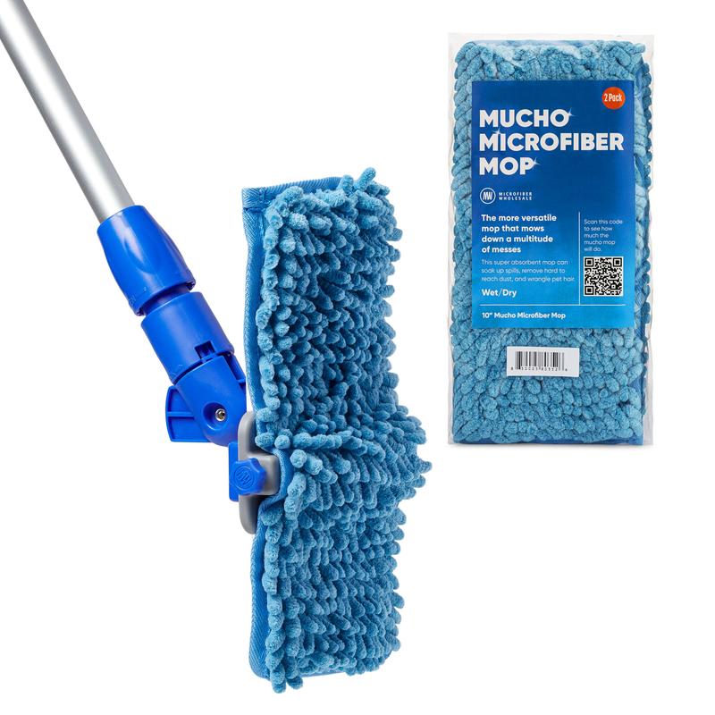 Baseboard Pro Mucho Mop - Baseboard Cleaner Tool with Handle - Clean Base Boards Easily | Microfiber | Professional Quality | Machine Washable | Lightweight | Microfiber Cleaning Pad