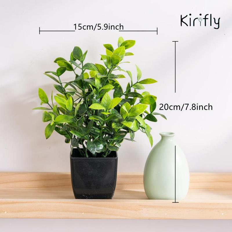 Artificial Potted Plant, 4pcs set Faux Plant for Home Office Bathroom Farmhouse Table Decoration