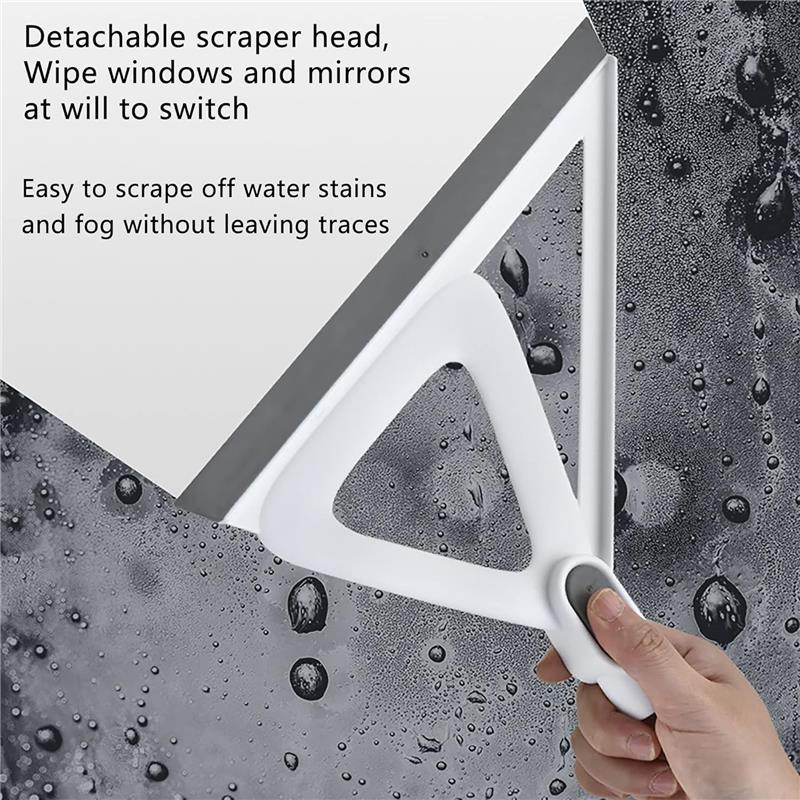 Multifunction Magic Broom, Rubber Squeegee Broom with Long Handle, Silicone Floor Scraping Broom for Floor Bathroom Foam Kitchen Shower Tile Marble.