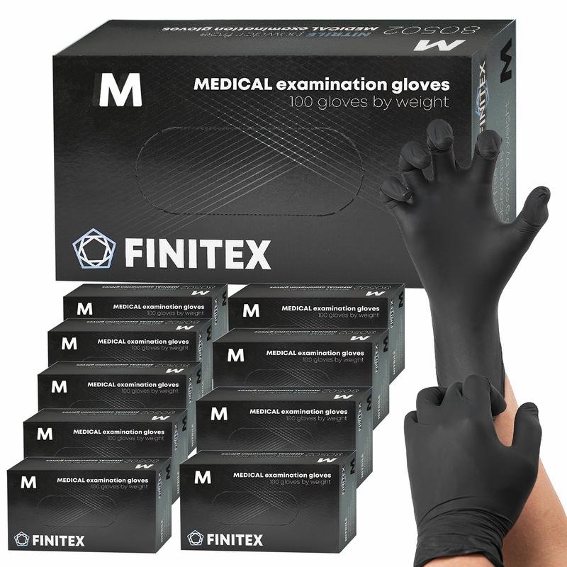 FINITEX 5 Mil Disposable Thickened Durable Nitrile Gloves, 100 Pieces Per Box, Auto Repair - Cleaning - Kitchen - Hardware Tools (Multi-Purpose)