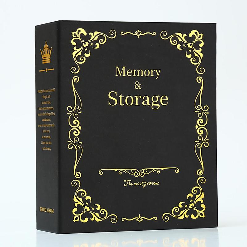 Portable Photo Album, Large Capacity Vintage Photo Album, Commemorative Gift for Family Friends Colleagues Parents Festival Ceremony