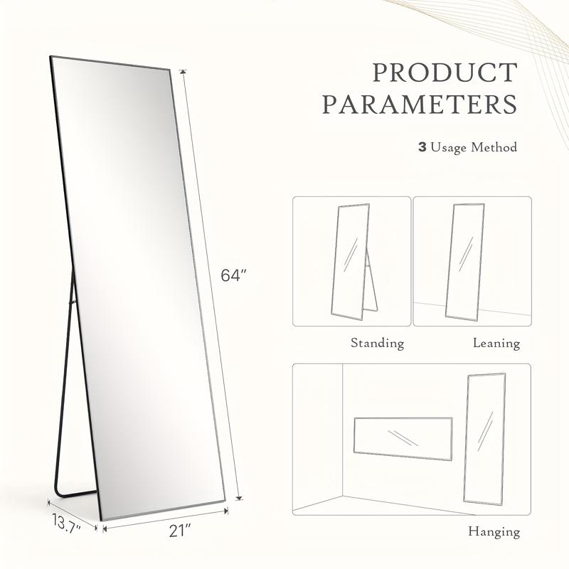 Full Length Mirror with Stand, 59