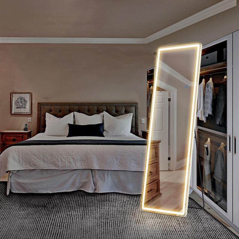 Full Length Floor Mirror with Lights 65