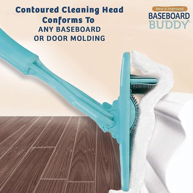 Molding Cleaning Tool! Includes 1 Baseboard Buddy and 3 Reusable Cleaning Pads, As Seen on TV