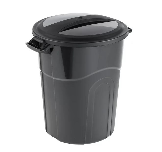 20 Gallon Heavy Duty Plastic Garbage Can, Included Lid, Black