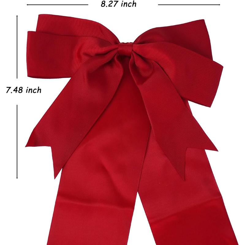 4 PCS Cabinet Door Festive Ribbons and Bows Decoration Holidays,Red