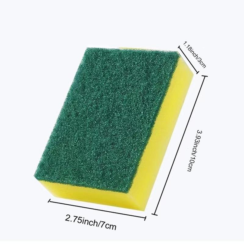 Kitchen Cleaning Sponge, 8 Counts 24pcs Double Sided Dishwashing Sponge, Household Cleaning Tool for Kitchen & Bathroom