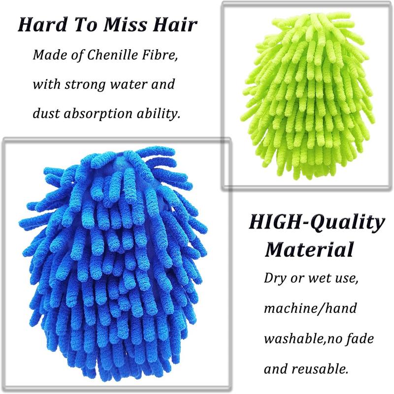 Microfiber  Duster,13 Inch Length, with 4 count Washable Duster Cloth,  Duster,  for Cleaning Windows, Tables, ,Furniture, Keyboards, Fans, Screens,Mirrors