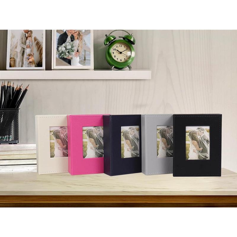 Photo Album Photos - Small Mini Capacity Premium Leather Cover, Small Capacity Pictures Book Easy to Classify and Portable for Wedding Family Vacation