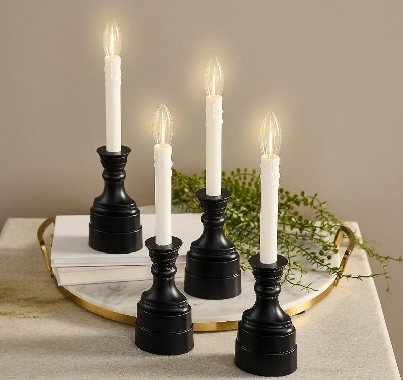 Lights (4) Premium Cordless Window Candles, 3.23