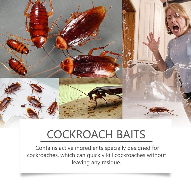 Jue-Fish 8PCS Cockroach Gel Bait,Effective Roach Repeller,Cockroach Repellent Granule,Natural Roach Repellent Indoor Outdoor Keep Roaches Away, Safe Around Pets & Plants,  Roach Killer Gel for Other Major Cockroach Species