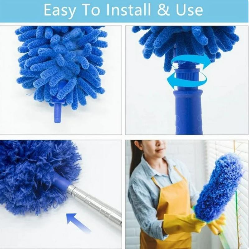 Microfibre Duster for High Ceilings, Duster for Cleaning Fan Cobweb, 100