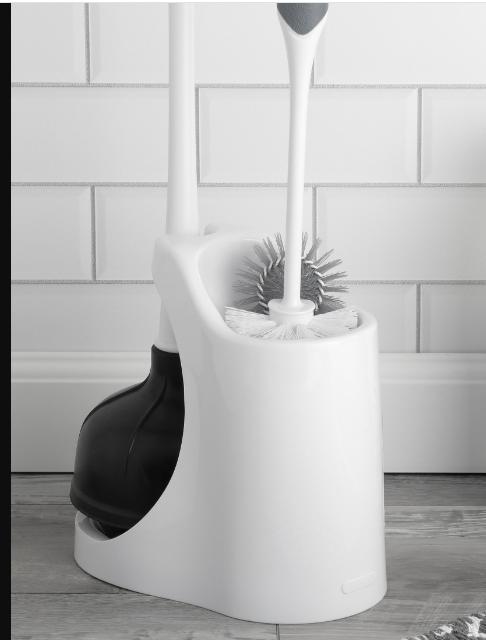 Great Value Bowl Brush Plunger & Caddy Toilet Cleaning Kit