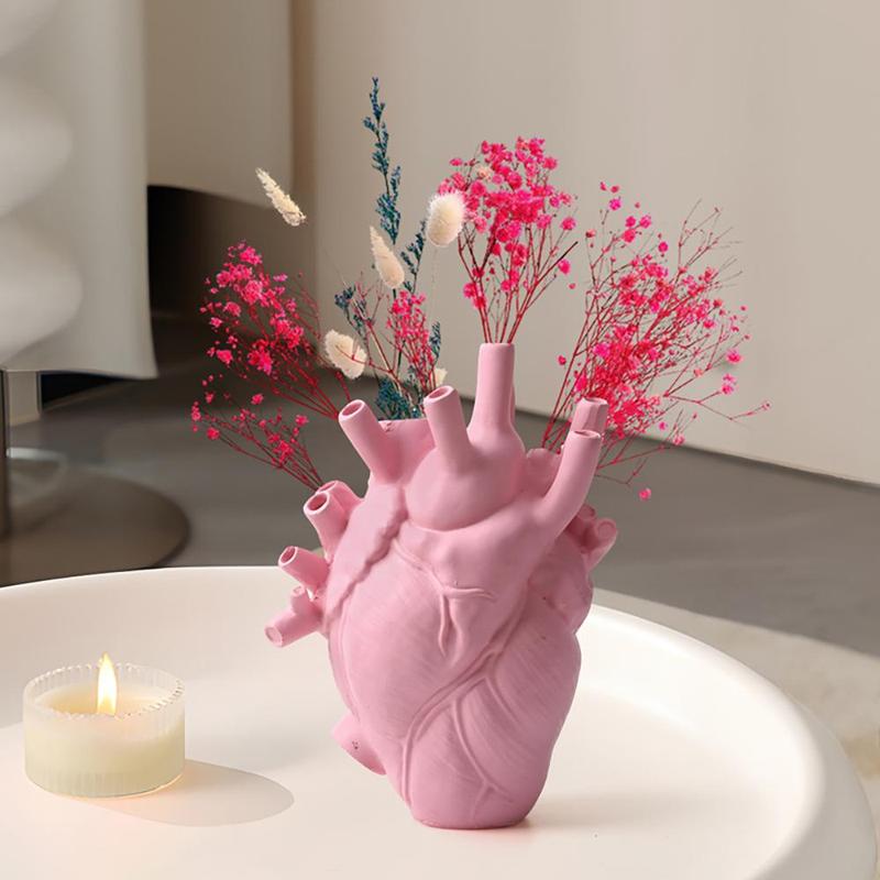 Home Decor Vase without Filler, 1 Count Creative Spring Heart Shaped Flower Vase, Modern Creative Plant Pot, Decorative Flower Vessel for Home Bedroom Balcony, Mean Girls Decorations